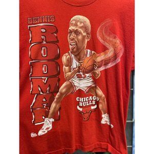 Vintage 1996 Dennis Rodman Chicago Bulls Shirt Pro Player Mens L Nice!!